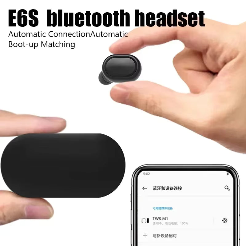 TWS E6S Bluetooth Earphones