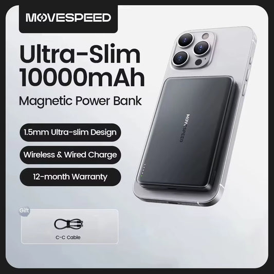 Magnetic Power Bank 10000mAh PD20W Portable Charger Wireless